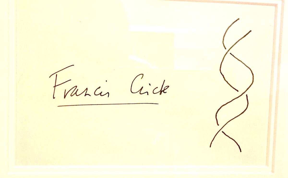 Francis Crick autograph on Carl Kruse blog