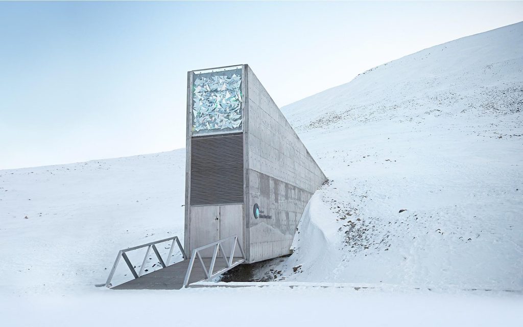 Carl Kruse Blog - Photo of the entrance to the Svalbard Seed Vault.
