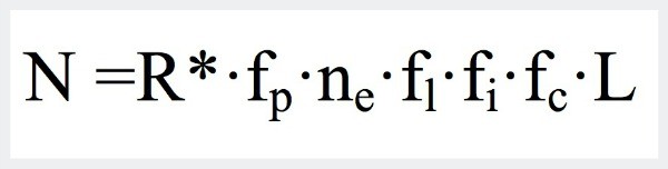Carl Kruse Blog displays the Drake Equation.